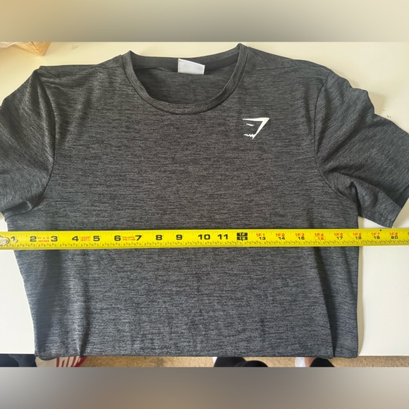 GYMSHARK arrival tee in black/silhouette gray marl size S Small Men's Athletic - Picture 6 of 9
